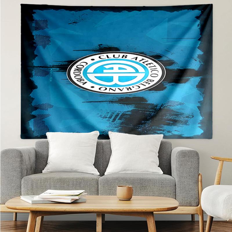 Atletico Belgrano Crest Tapestry Hanging for Bedroom,Livingroom, Playroom,Decor Art Room Wall Tapestry Holiday and Birthday Gifts
