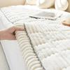 Velvet Sofa Cover Universal Plaid Plush Non-Slip Thickened Living Room Sofa Cover Warm Flannel Sofa Cushion Armrest Back Towel