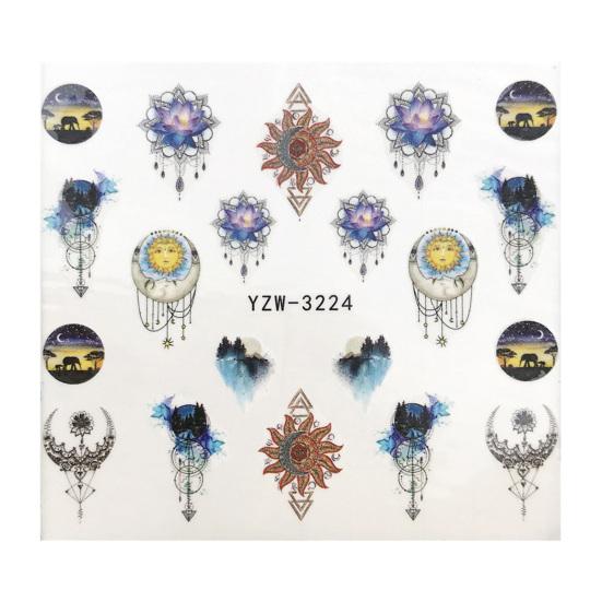 10Pcs Fingernails Decals Stunning Visual Effect Decorative Eco-Friendly Delicate DIY Nail Art Paper Transfer Decal for Manicure Store