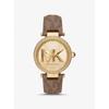 Parker Pavé Goldfarbene und Logo-Uhr MK2973