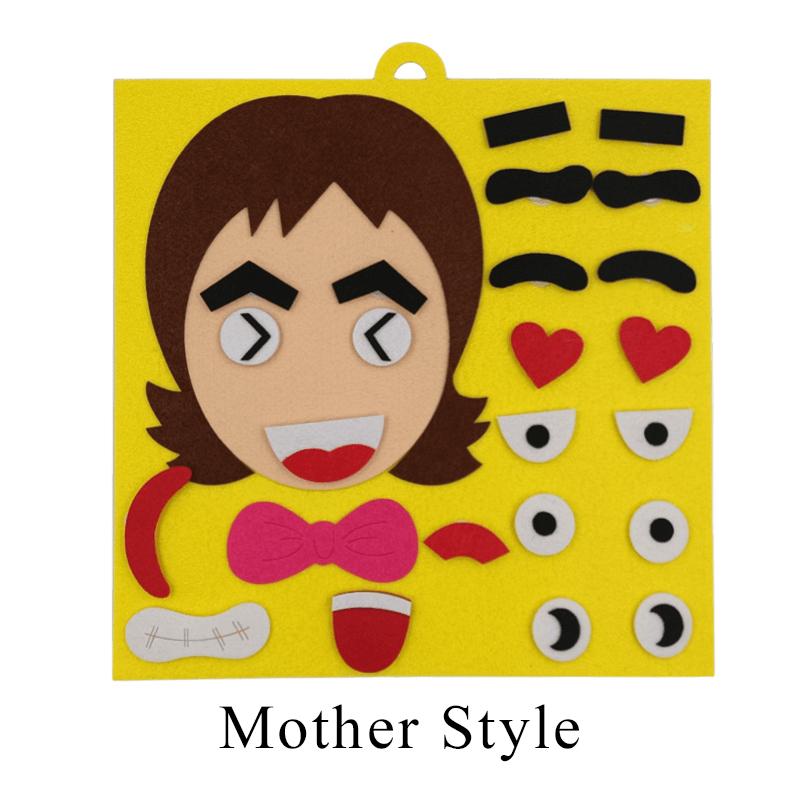1Set 30CM Family Members Style Emotion Changing Felt Facial Expression Interaction Game Props Birthday Gifts Party Souvenir ZYF
