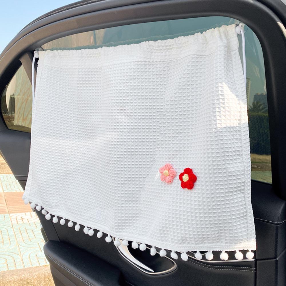 Car Curtain Flower Car Blackout Curtain Universal Car Bear Sliding Curtain  Side Window