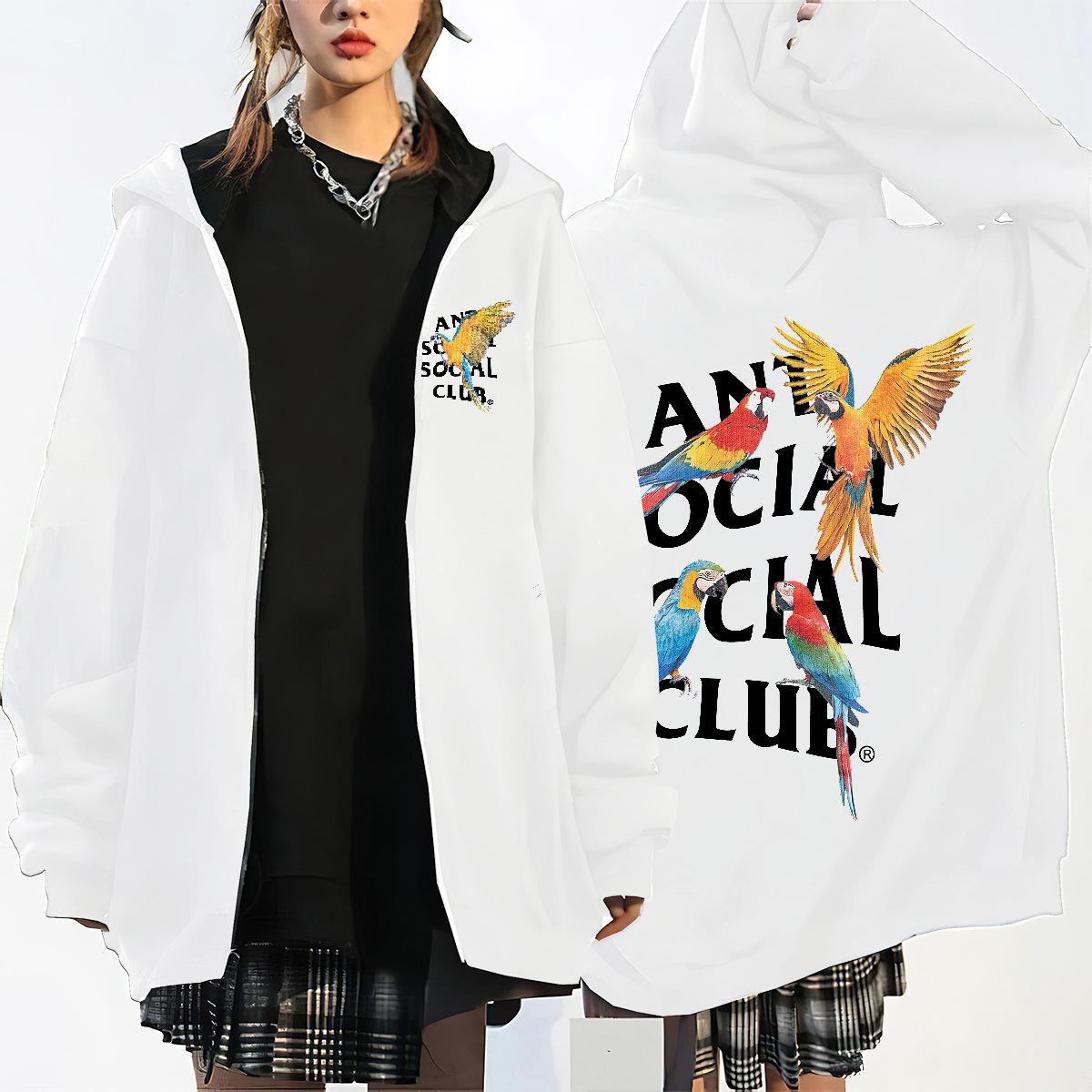 European and American popular letter zipper sweater, long-sleeved autumn and winter men s and women s same zipper sweater jacket S