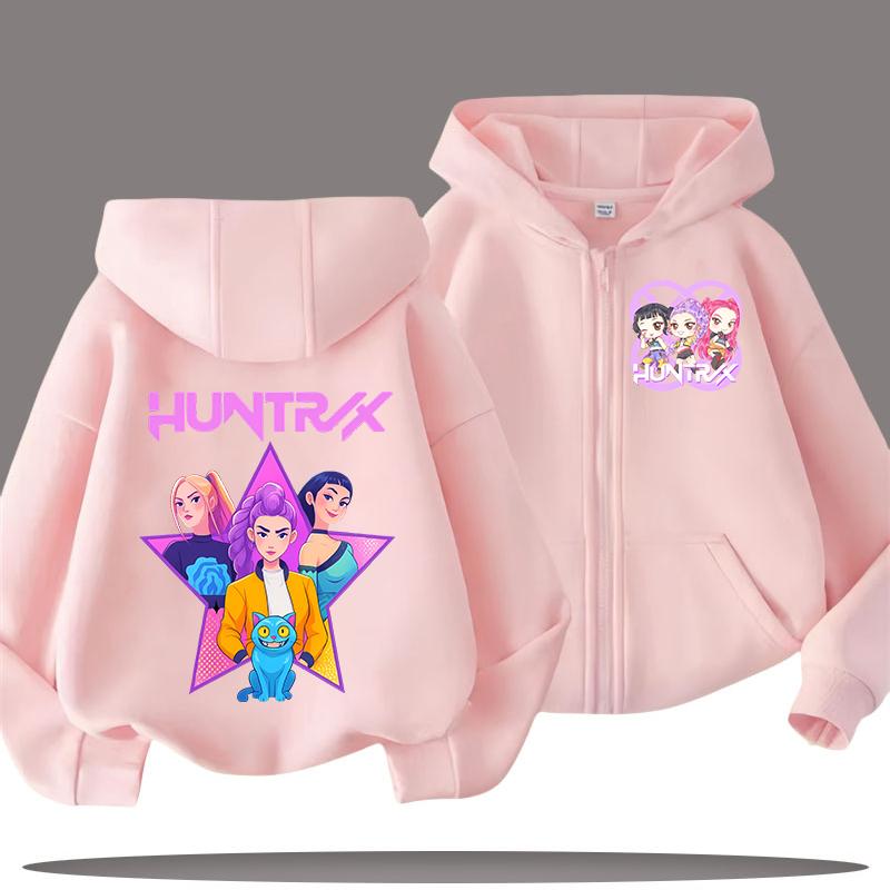 Hoodies Sweatshirts Mädchen Kinder Reißverschluss-Sweatshirt Cartoon-Druck Mode-Hoodie Kinderbekleidung Kleines Mädchen Sweatshirt Top