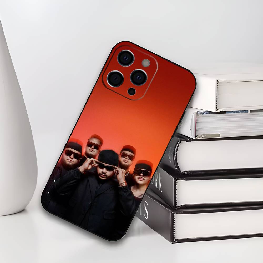 

J-Jop F-Fuerza R-Regida Band Phone Case For iPhone 17,16,15,14,13,12,11 Plus,Pro Max,XS,Soft Silicone Black Cover iPhoneXSMAX
