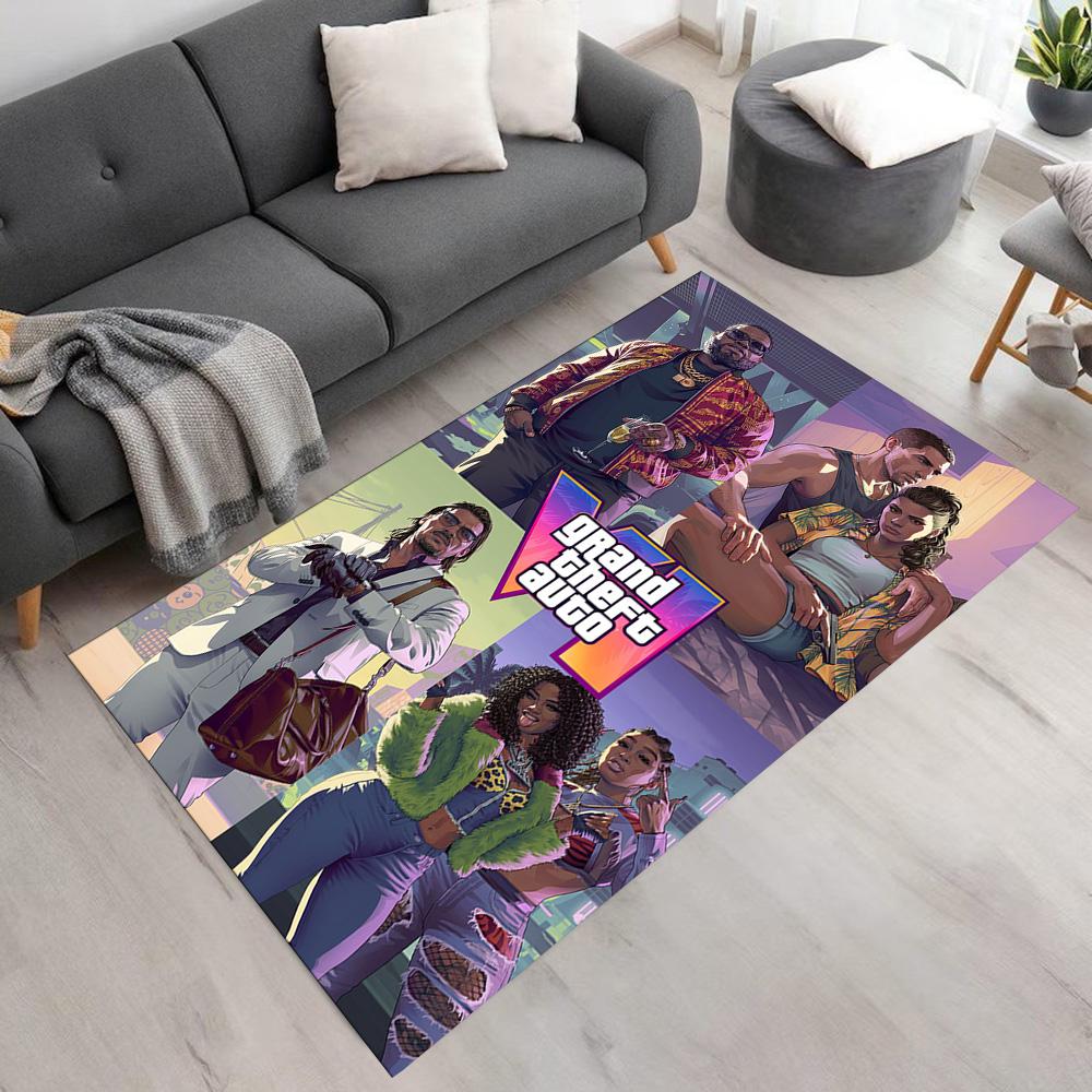 Grand Theft Auto Floor Rug Office Rug Suitable for Balcony Bedrooms Entryway Dormitory Antislip Carpet Anime Office Decor Wedding Party Gift