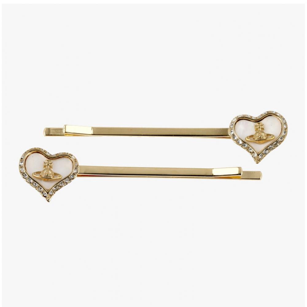 Vivienne Westwood Petra Heart Barbie Pin Hair Clip 67030018 02r782
