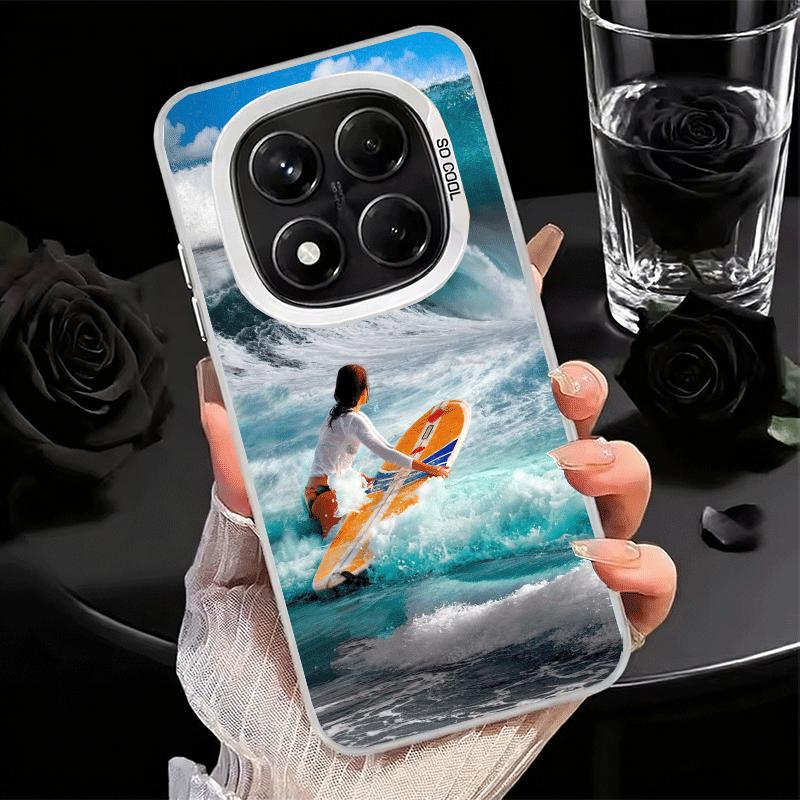 Surfboard Surfing Surf Summer Soft Phone Case for Xiaomi Redmi Note 13 14 15 Pro Plus 12S 12 11S 11 11T 10S 10 Shockproof Cover