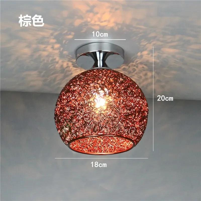 

Нові сучасні прості кольорові світлодіодні розкішні стельові світильники Nordic Спальня Дитяча кімната Балкон Прохід Коридор Домашнє освітлення No bulbs&18cm