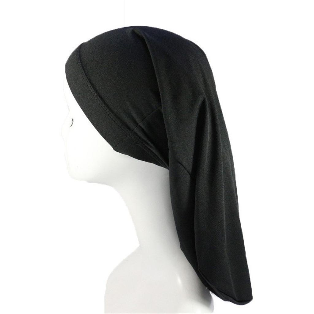 Long Tail Hair Wrap Cap for Men Soft Polyester Head Wrap Quick Drying Towel Turban Hat for Dreadlocks Various Hairstyles