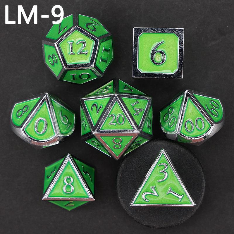 7 Pieces Metal Dices Set DND Polyhedral Solid D&D Dice Set, Used for Role-Playing Games Dungeon and Dragon Dice Games