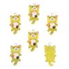 7-Color 15x29mm Translucent Luminous Cat Charms Keychain Accessories