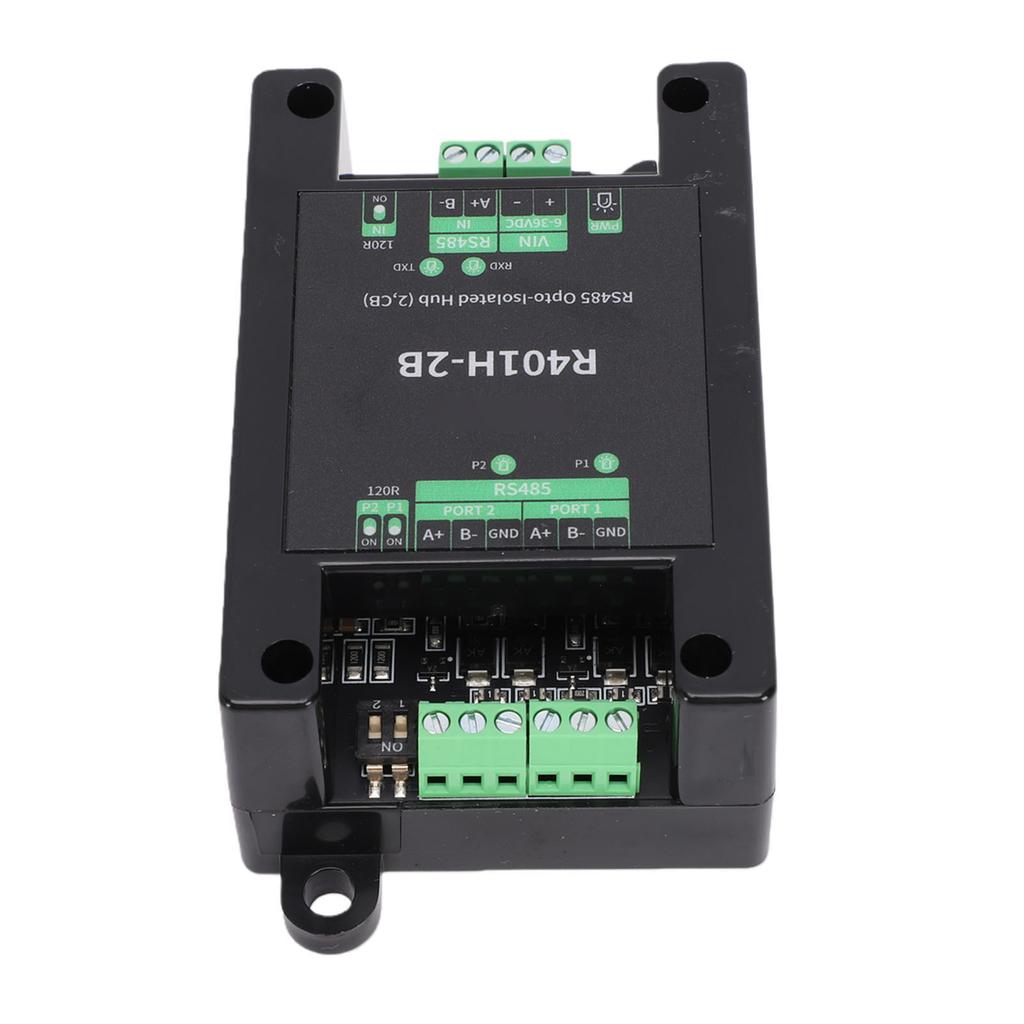 1 in 2 Out 485 Optocoupler Isolated Serial Port Hub Half Duplex Transparent with 3.5mm Terminal 32 Nodes