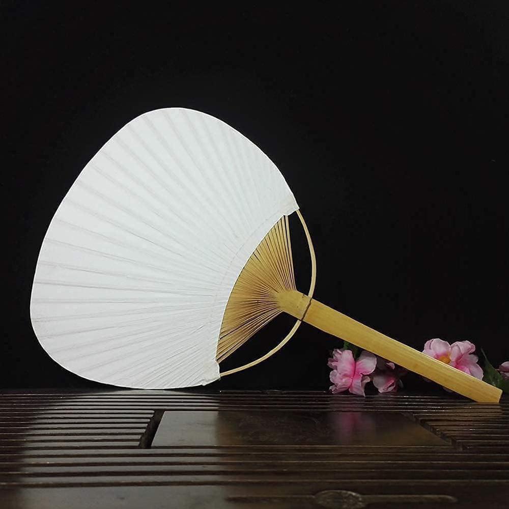 5/10/20pcs Pai Pai Bambu Pure White Bamboo Handle Blank Calligraphy Painting Blank Group Fan White Fan Summer