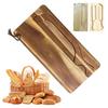 Bread Slicing Board Set with Adjustable Guide Wood Cutting Board & Stainless