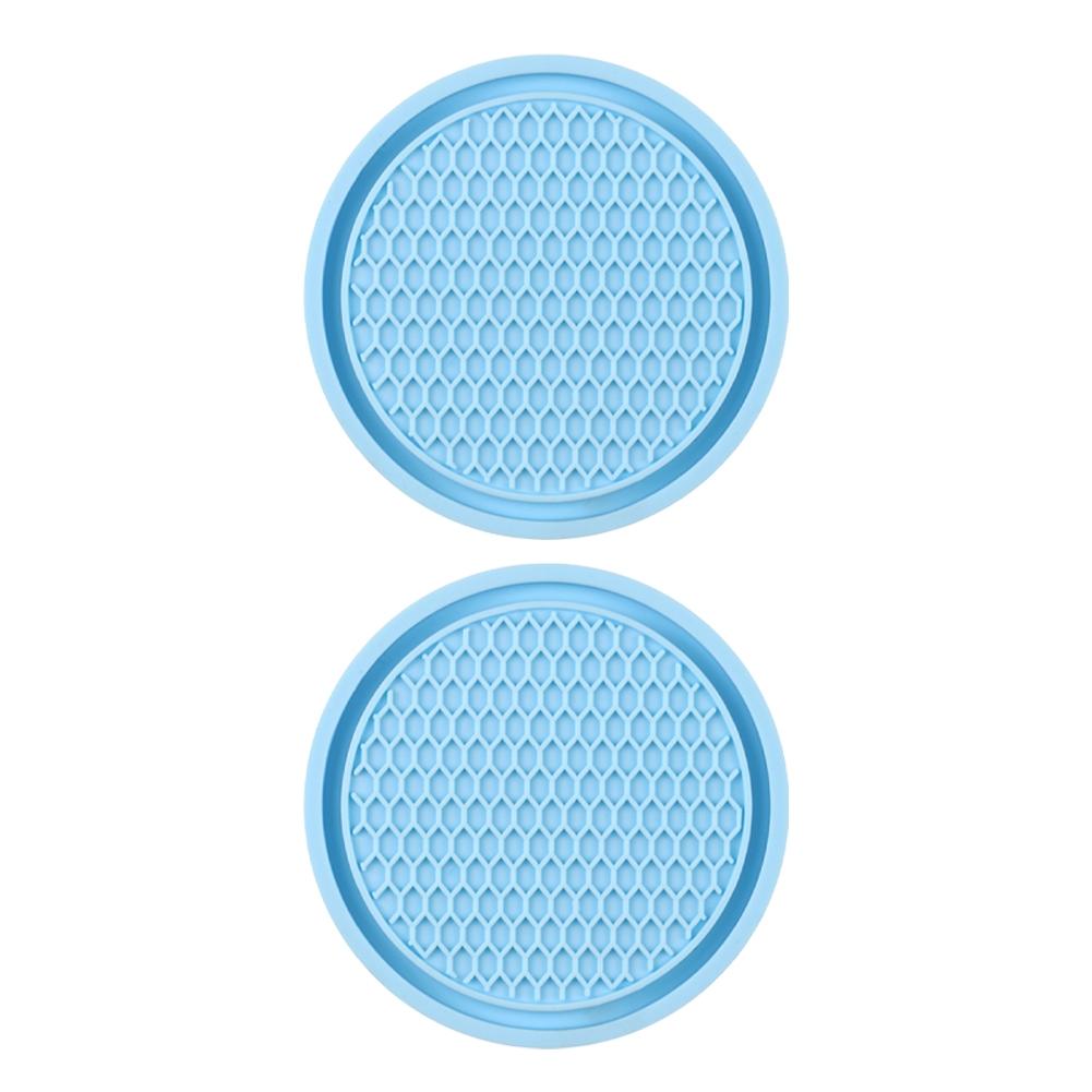 Soft Glue Cup Mat Anti Slip Portable Coaster for 2Pcs Car Cup Holder