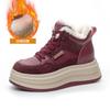 New Casual Versatile Thickened Velvet Warm Heightening Casual Sports Snow Boots Women's Shoes Thick Baseplate Shoes Women