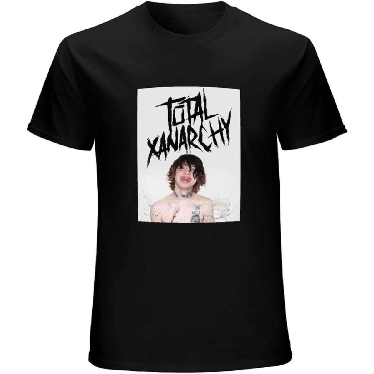 YELIYA Lil Xan Total Xanarchy Винтажная футболка с коротким рукавом Забавный топ Черный XXXXXL разноцветный