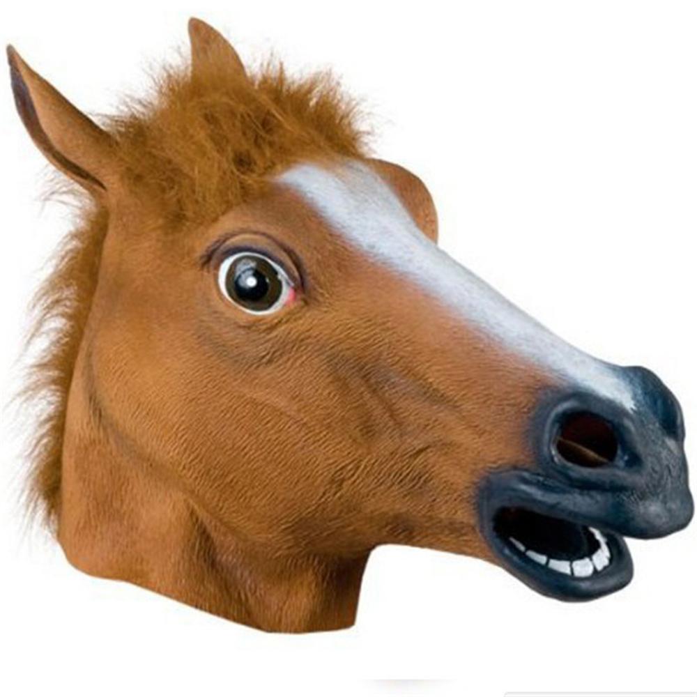 Horse Head Mask For Halloween Party Animal Costume Novelty Prop Full Head Mask