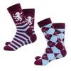 Aston Villa FC Unisex Erwachsenen-Kleidsocken (Packung mit 2)