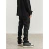 Black of Exit Original National Fashion Trousers Zip-up Slim fit Stretch Feet Jeans Men's High Street Trousers Men
