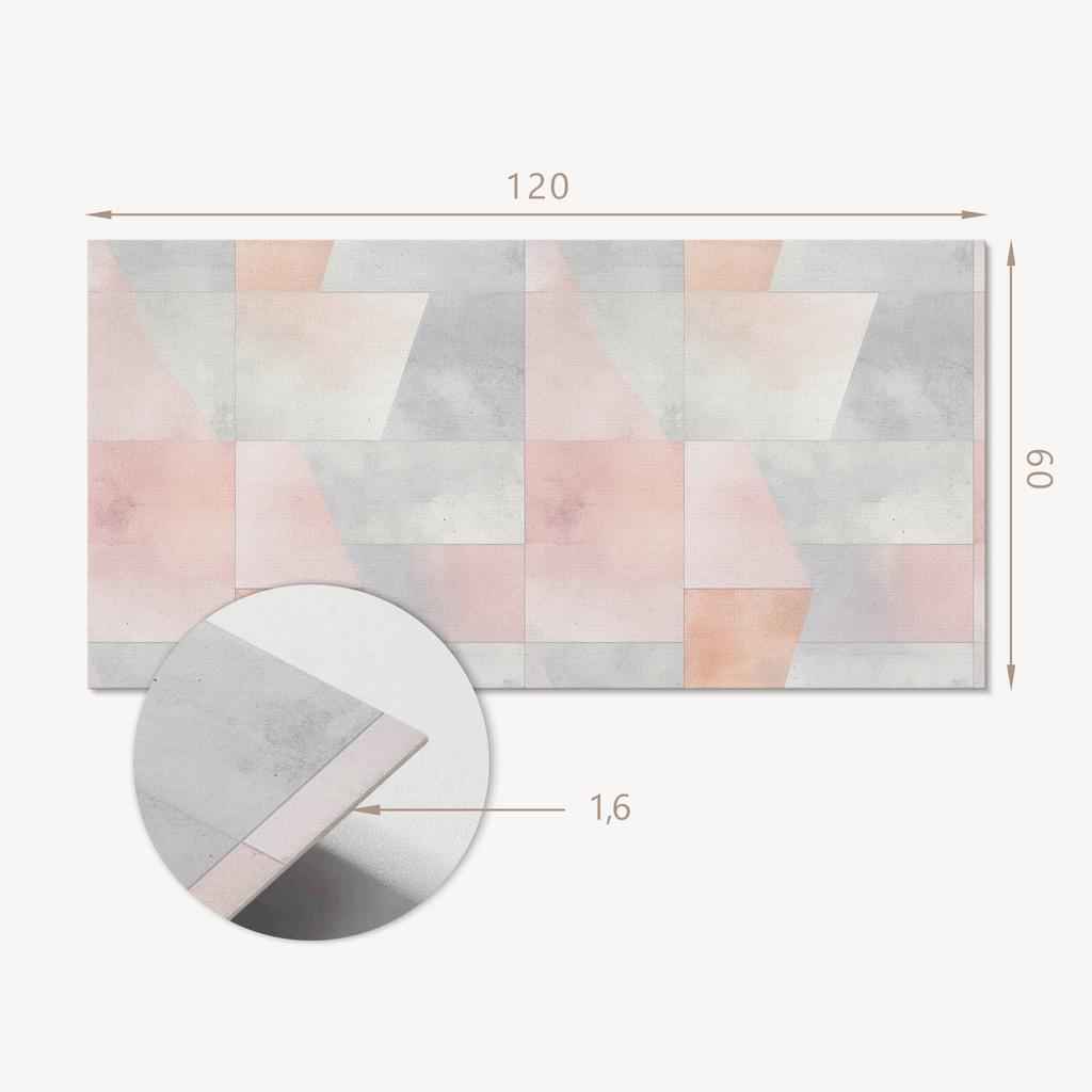 Panel Winylowy Z Wzorem Do Salonu Samoprzylepny 120X60 Cm Geometria W Pastelach