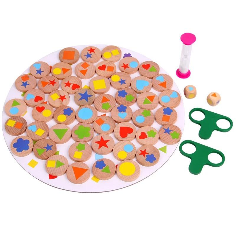 Children Shape Matching Montessori Toys Color Cognition Hand-eye Coordination Logical Thinking Training Interactive Board Games