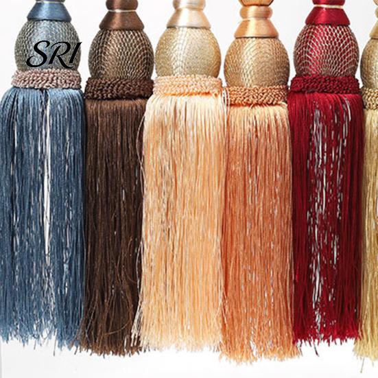 Long Fringe Curtain Holders 1 Pair Tassel Tiebacks Decorative Ties Elegant Fringed for Window Curtains Door Home Decor