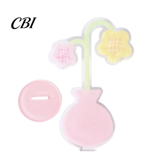 Transparent Card Holder Acrylic Desk Memo Holder, Flower Shaped Photo Display Clip Stand, Home Durable Office Table Number for Cards Paper Note