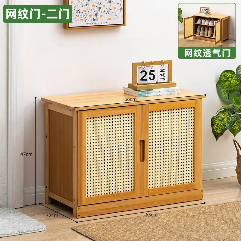 Современный минималистский шкаф для обуви из бамбукового материала, полка для обуви, дышащие сетчатые шкафы для хранения, герметичная и пыленепроницаемая мебель для дома