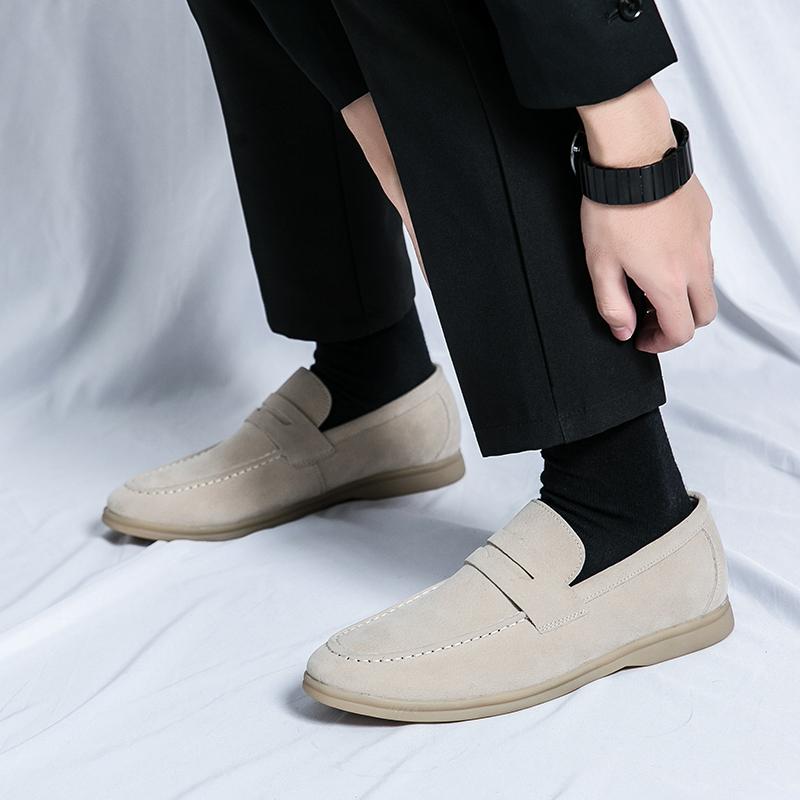 Fashion Men Shoes New Men Slip-On Casual Shoes Suede Fashion Loafer Shoe Men Casual Business Shoe Fashion Soft Sole Social Shoe 2024 New