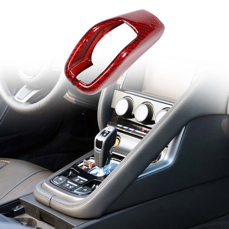 Real Carbon Fiber For Jaguar F-TYPE 2013-2025 Car Gear Shifter Gear Protector Head Cover Cover Car interior Accessories