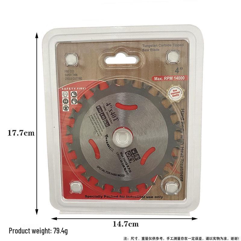

4-inch 40T Bi-directional Alloy Saw Blade, 110MM Double-sided Wood/Marble Cutting, Woodworking Template