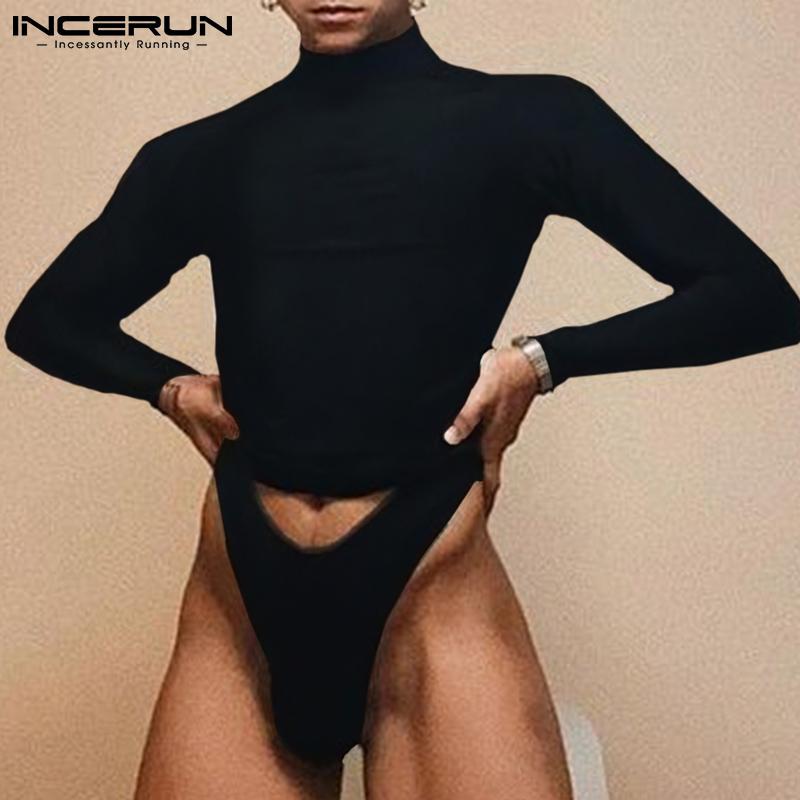 

INCERUN Весенний мужской комбинезон с длинным рукавом Синглет Выдолбленный спортивный костюм