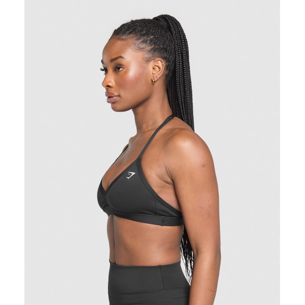 Gymshark Minimal Halterneck Sports Bra Black B3b4a Bb2j