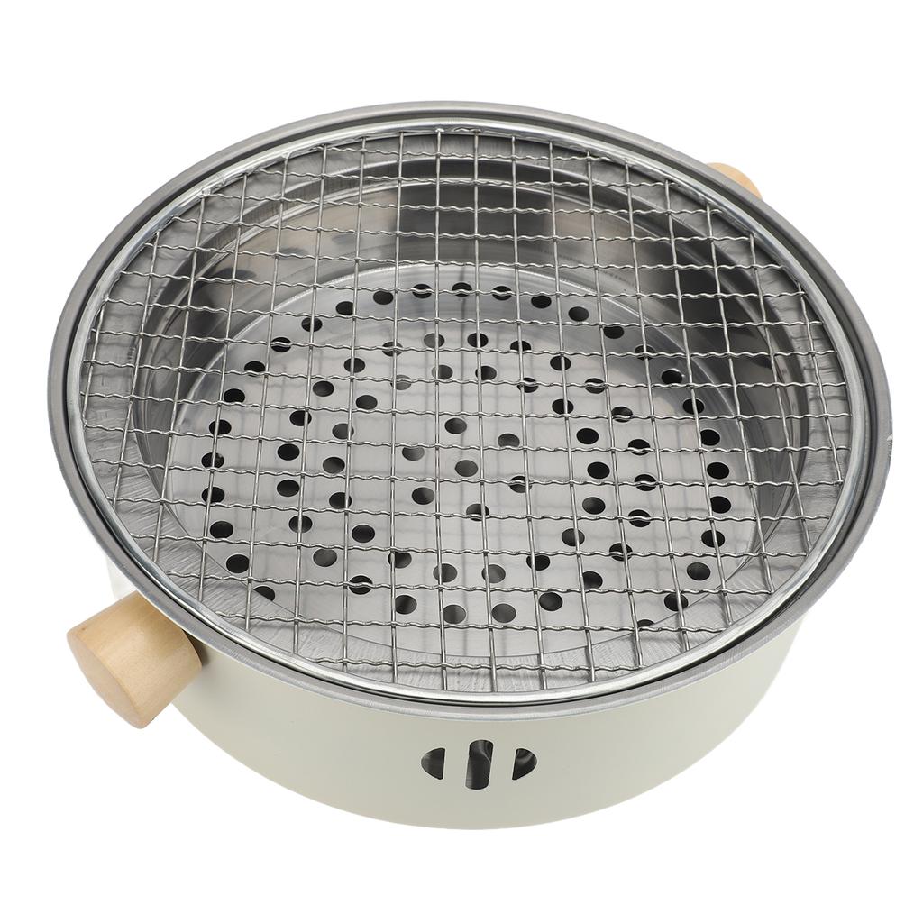 11.02in Charcoal BBQ Grill Round Portable Tabletop Barbecue Grill for for Outdoors Camping Picnic Indoor Cooking Tea