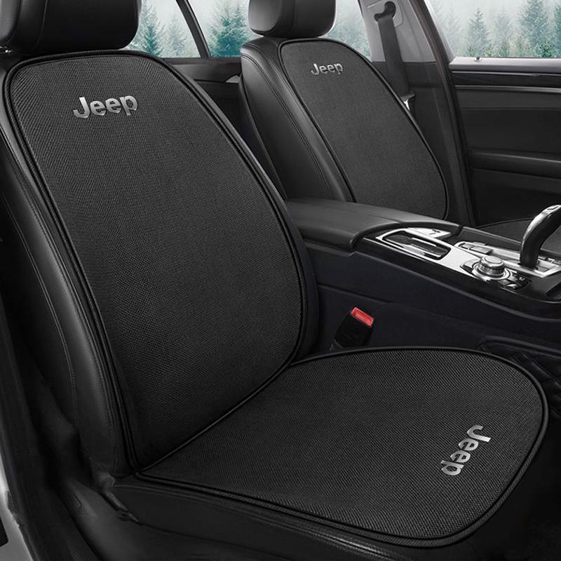 Flax Breathable Car Seat Cover Seat Protect Cushion K Accessories For Jeep Renegade Wagoneer Avenger Recon Wrangler JK Gladiator