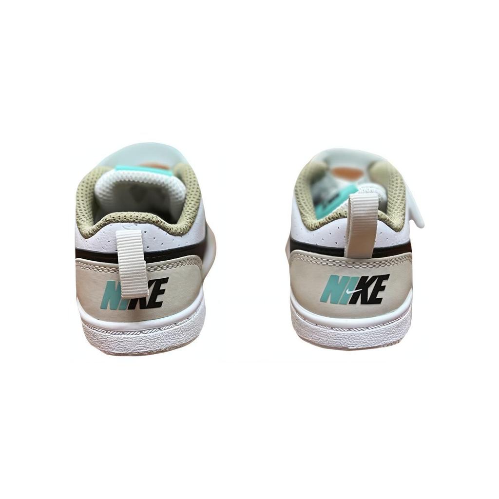 Nike Court Borough Comfortable Sports Durable Breathable Low-Top Sneakers Baby Sneakers Gray White DZ2788-101