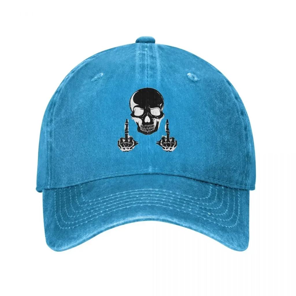 Dito Scheletrico Teschio Divertente Uomini Donne Berretto da Baseball Cappelli Lavati Usurati Cappello Vintage per Esterno Corsa Golf Copricapo
