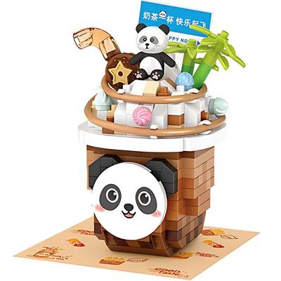 LOZ Panda Latte Nanoblock, Mixed Colors, Korean Popular Toys