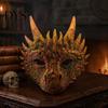 Adjustable Strap Party Costume Dragon Masque for Adults, Halloween Cosplay 3D Simulation Thorn Face Shield Full Festival, Carnival Masquerade