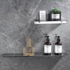 304 Stainless Steel Bathroom Wall-Mounted Shower Rack with Mirror Shelf
