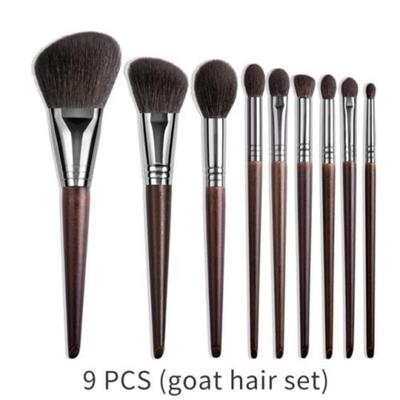 Hubinine Štětce na make-up OVW Sada přírodních štětců na make-up Vlasy Obličej Pudr Sada Profesionální kosmetický nástroj na vrásky 9 ks