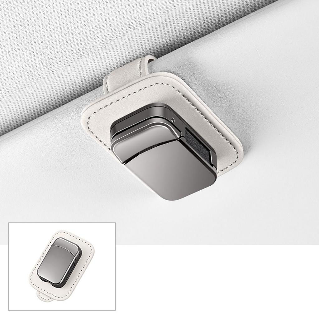 Car Visor Glasses Clip, Alloy Sunglasses And Eyeglasses Holder For Car Sun Visor, Multi-functional Press-type Sunglasses Mount.