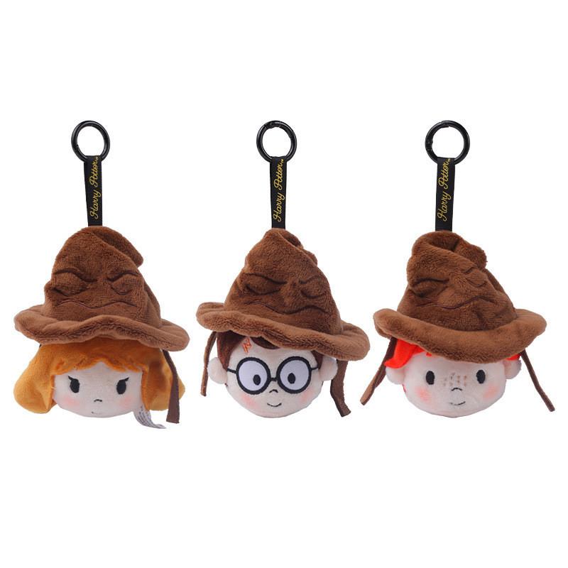 Harry Potter Ron Weasley Hermione Granger Extendable Hat Plush Keychain Doll Toy