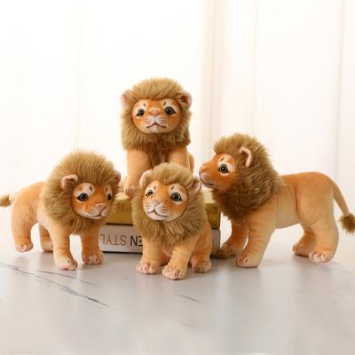 Simulado nova boneca bonito leão brinquedo de pelúcia pequeno leão pano boneca crianças travesseiro presente