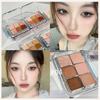 6 Colors Matte Eyeshadow Palette Shimmer Glitter Earth Color Low Saturation Eye Shadow Pigment Long Lasting Cosmetics