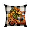 Autumn New Pumpkin Letter Linen Waist Cushion Cover Sofa Decoration Thanksgiving Bedroom Pillow Cover