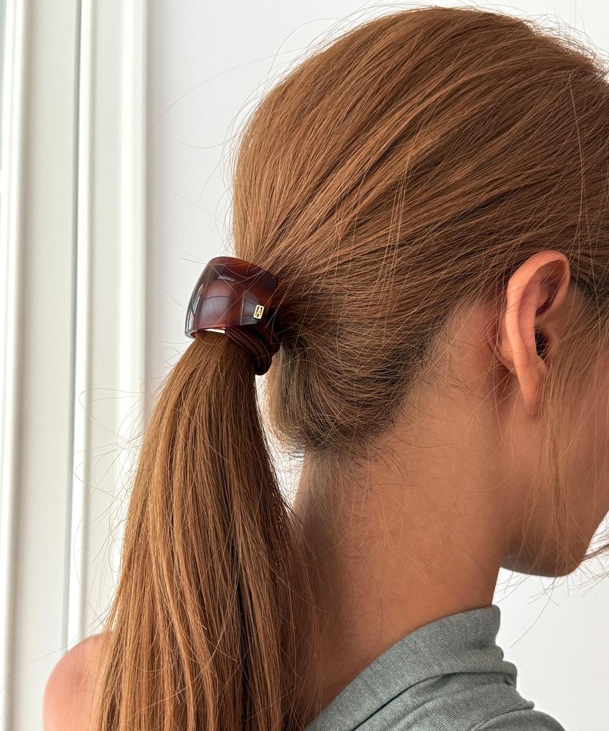 Alexandredeparis Pont Marie Hair Tie Beige Tortoise