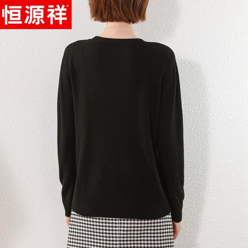 Hengyuanxiang Women's 100% Pure Wool Round Neck Sweater